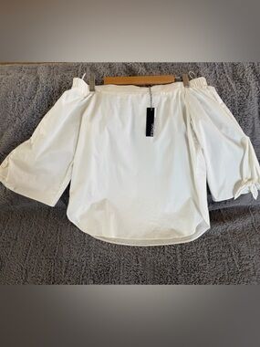 Ellison Off-White Tie-Cuff Blouse M